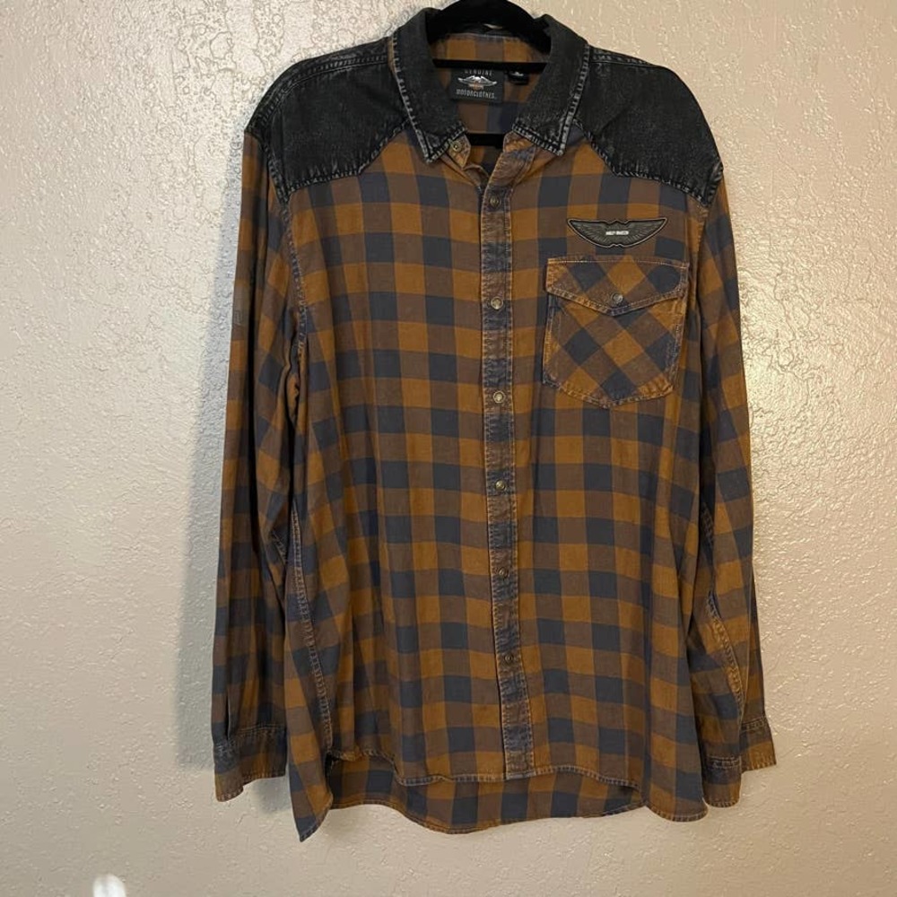 Harley Davidson Men's Buffalo Check Flannel XL